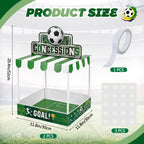 Willinglong 2 Set Soccer Party Decor Concession Treat Stand 20.5" x 12"