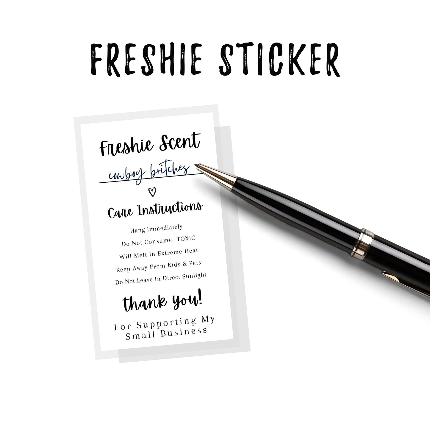 Freshie Label Stickers | 120 Pack | 2x3.5" inches Stickers | Freshies Supplies for DIY Crafts for use with Freshies Supplies, Beads and Silicone Molds, Freshies Scent Labels | White Background Design