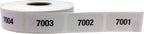 Consecutive Number Labels Bulk Pack Numbers 1 Through 10,000 White/Black .75 x 1.5 Rectangle Small Number Stickers for Inventory