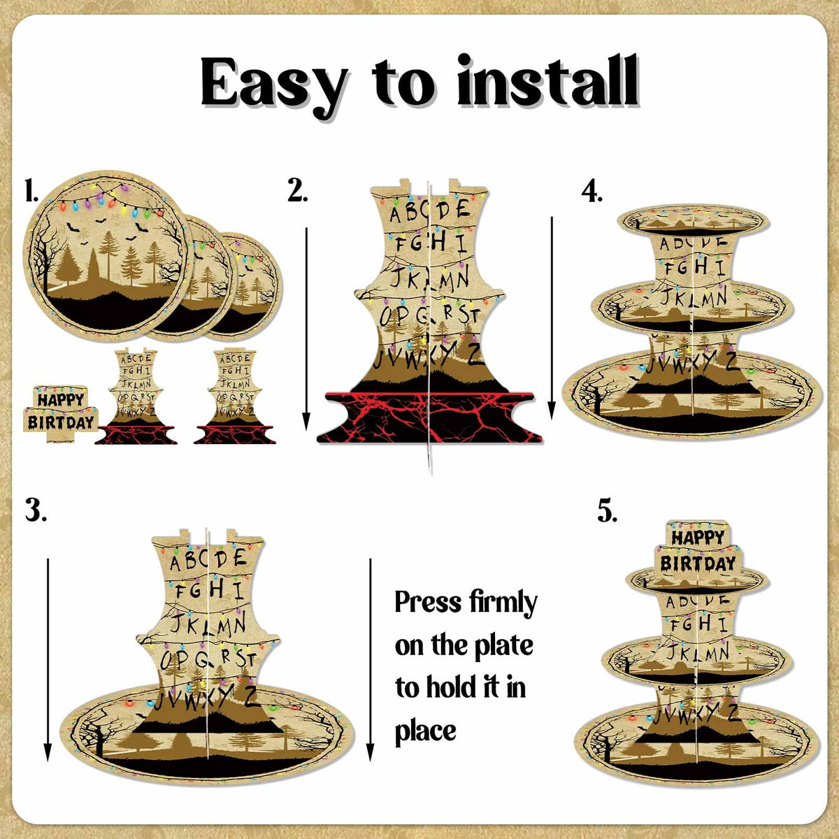 Horror Themed Birthday Party Cupcake Stands Cake Tower