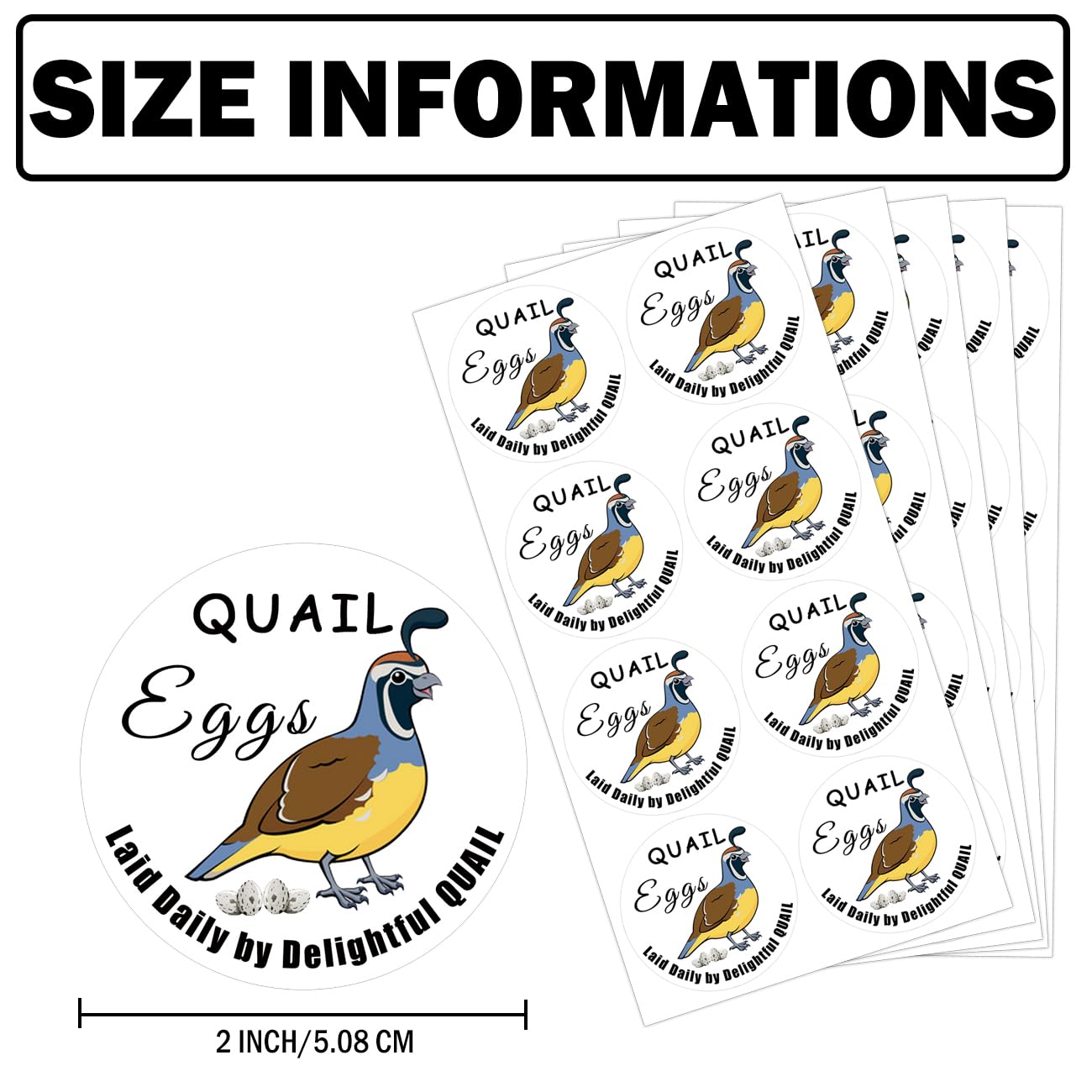 Chicken Quail Duck Eggs Carton Stickers 2 inch Farm Fresh Eggs Carton Labels Egg Packaging Handling Instructions Stickers for Farm Fresh Egg Business 160Pcs (Color2) Color2