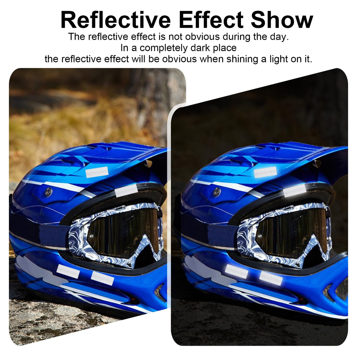 Lusofie 60 Pcs Reflective Stickers High Visibility Reflective Tape Safety Reflectives Strips Waterproof Reflector Tape for Bicycles Cars Motorcycles Helmets and Mailboxes,1.2 x 3.15 Inch(White) White