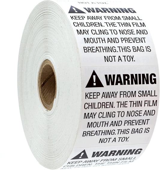 Suffocation Warning Labels/FBA Suffocation Warning Labels / 2"x 2" 1000 Quantity