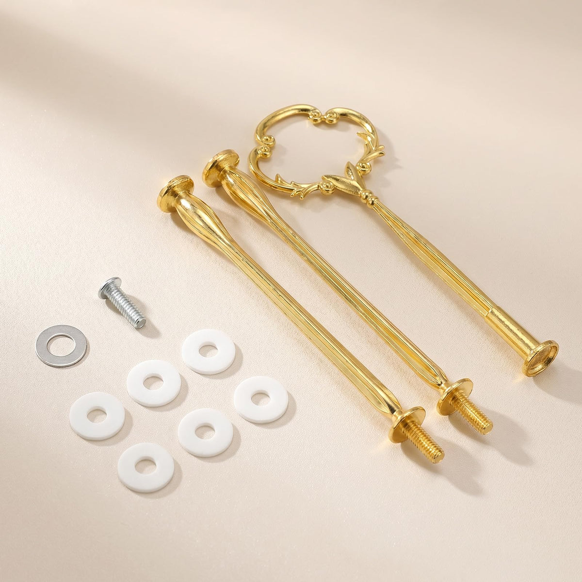 3 Tier Cake Stand Hardware Kit, Flower Cupcake Dessert Plate