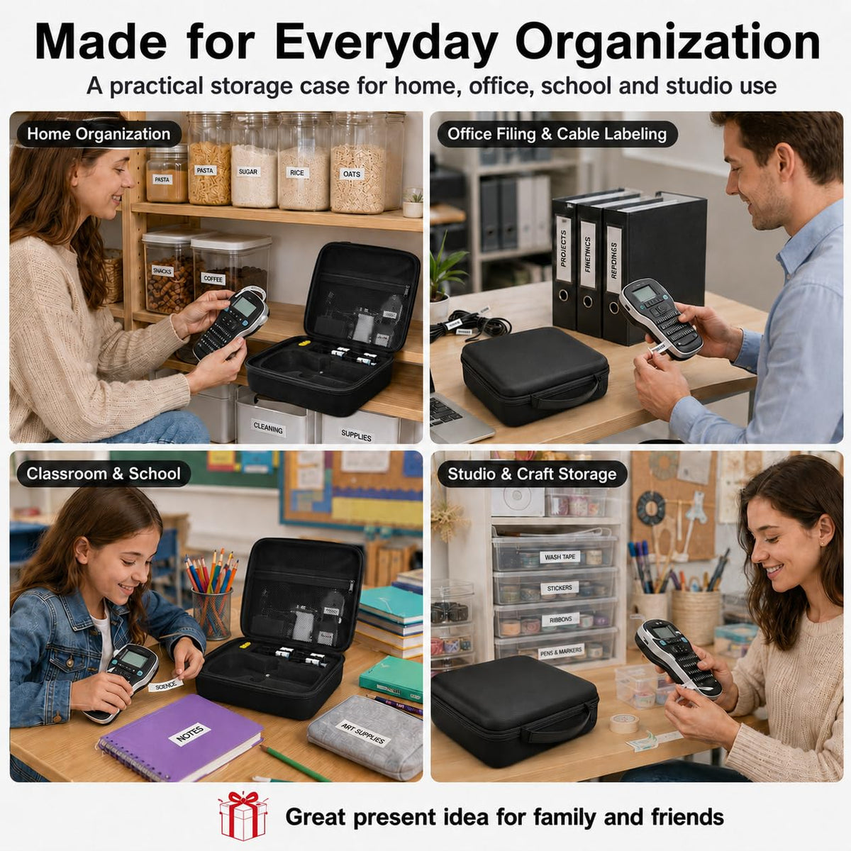PAIYULE Label Maker Case for DYMO LabelManager 160/280, Black