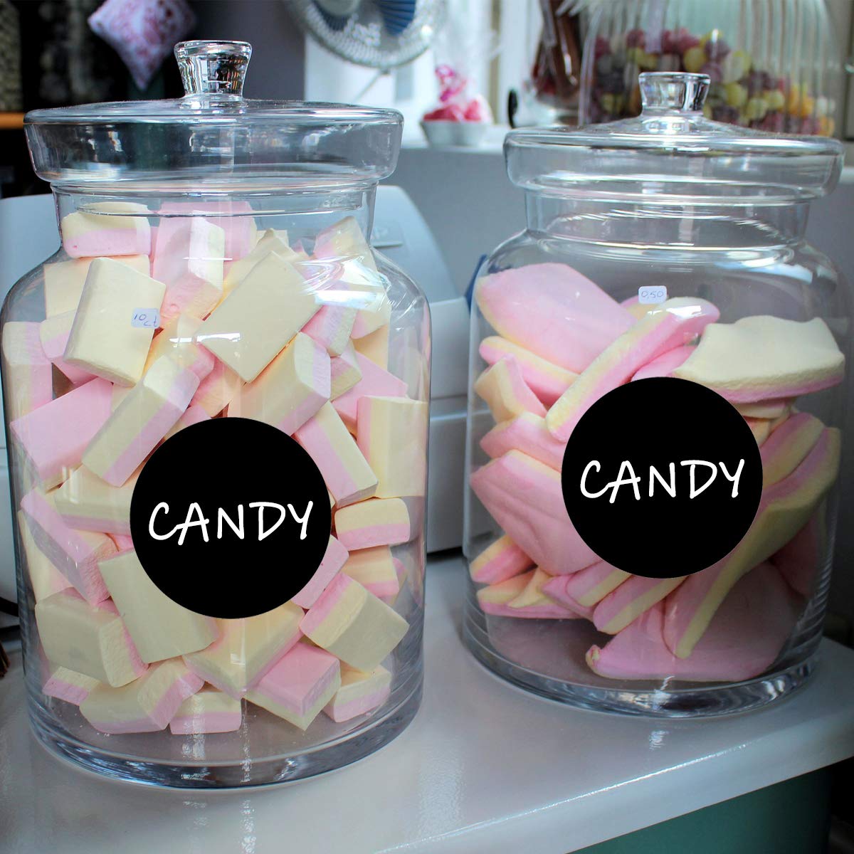 3" inch Round Chalkboard Labels - Reusable Round Chalkboard Stickers Pantry and Storage Stickers for Jars, Spice,Parties, Craft Rooms, Weddings and Organize Your Home & Kitchen-48PCS