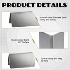 Tudomro 24 Pack Stainless Steel Table Tent Sign 3x1.5" for Party Buffet