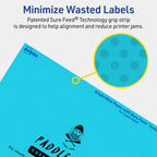 Avery Printable Rectangle Labels, Sure Feed Technology, 4" x 6", Bright Blue Labels, Print-to-The-Edge, Laser/Inkjet Printable, 40 Total, Great for Shipping and Packaging 40 labels