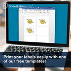 6.5" x 4.5" Standard White Uncoated Labels, Laser or Inkjet Printable, 500 Labels 250 Sheets