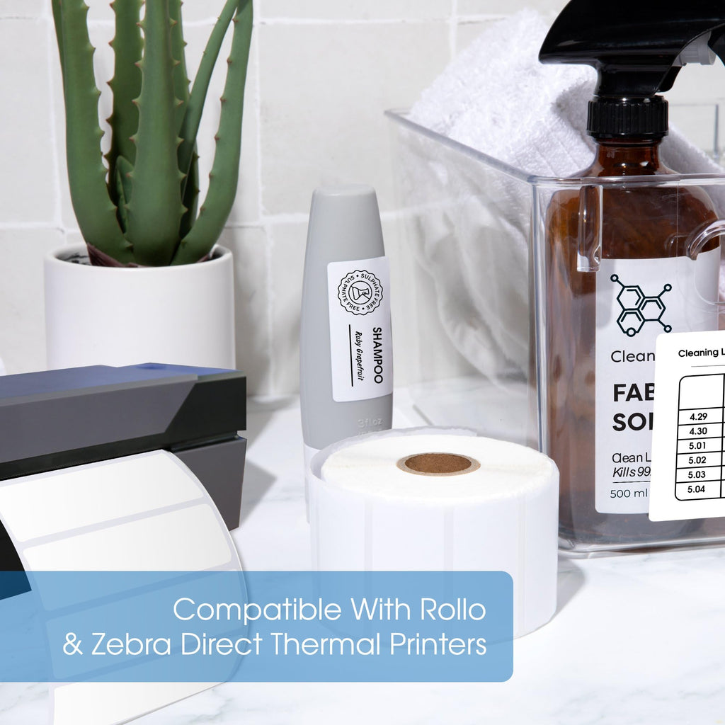2.25" X 4" Direct Thermal Labels (1400 Count, 4 Rolls) 2.25" X 4"