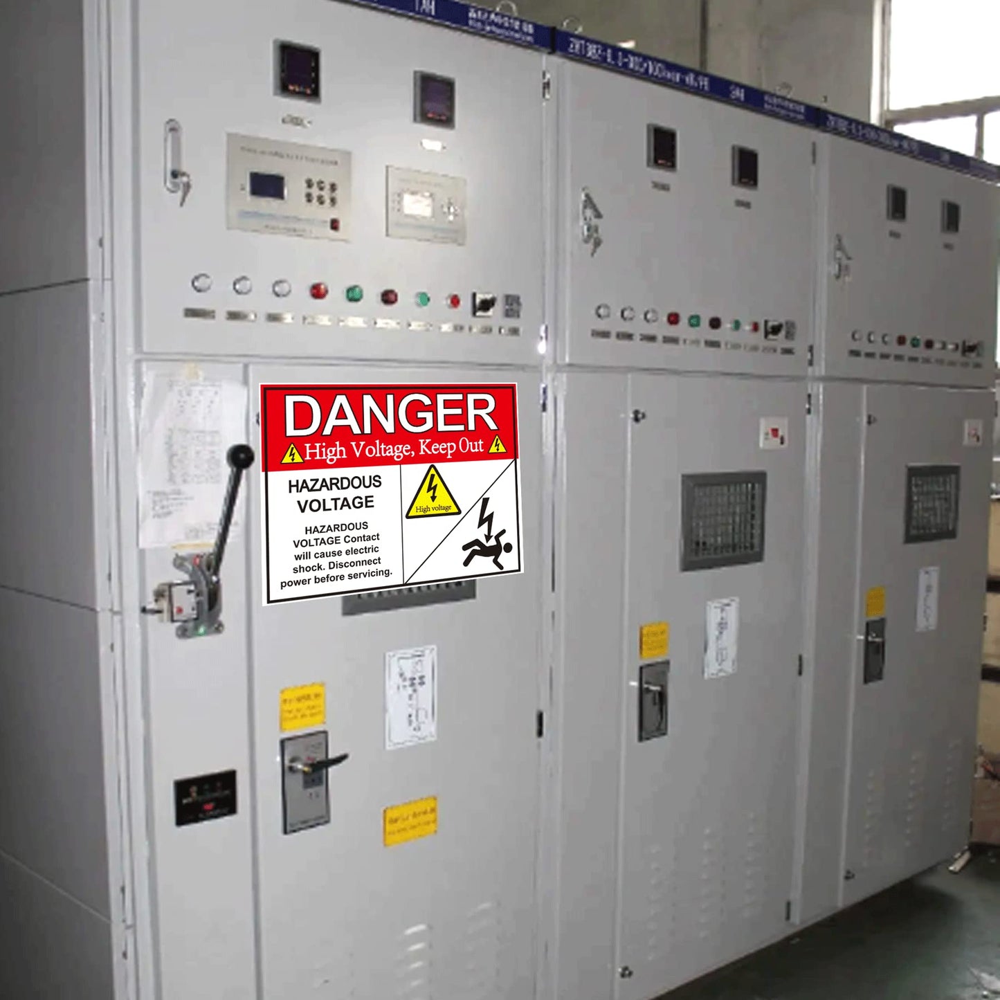 Hazardous Voltage Safety Warning Sticker 3" X 4" Danger Voltage Warnings Keep Out Label Decal Vinyl Adhesive High Voltages Electrical Safety Warning Sign Sticker for Battery Bank in-Wall Safe 8 Pack Red 3 x 4 Inch