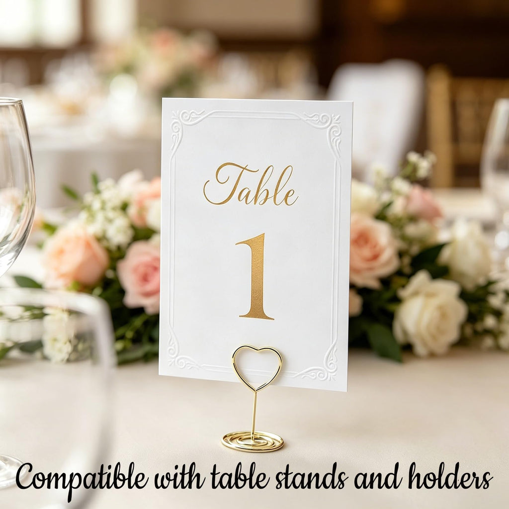 Wedding Table Numbers 1-20 with Head Table, 4" x 6" Table Numbers