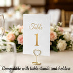 Wedding Table Numbers 1-20 with Head Table, 4" x 6" Table Numbers