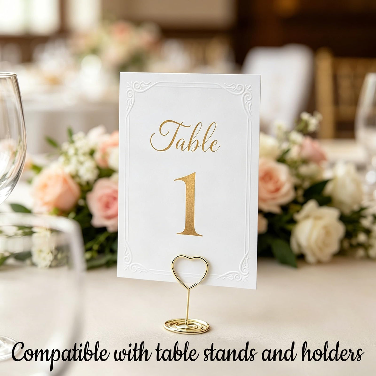 Wedding Table Numbers 1-20 with Head Table, 4" x 6" Table Numbers