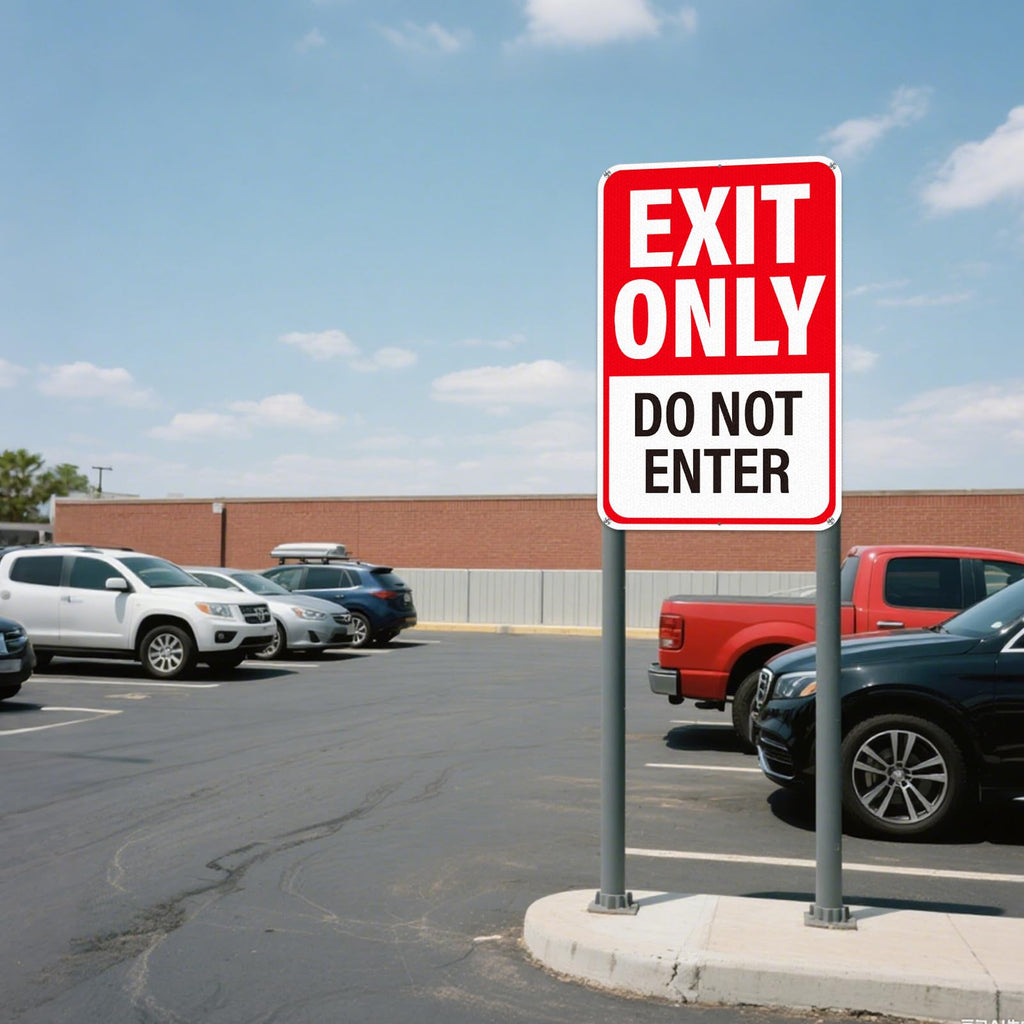 2Pack Exit Only Do Not Enter Sign 18"×12" Engineer Grade Reflective