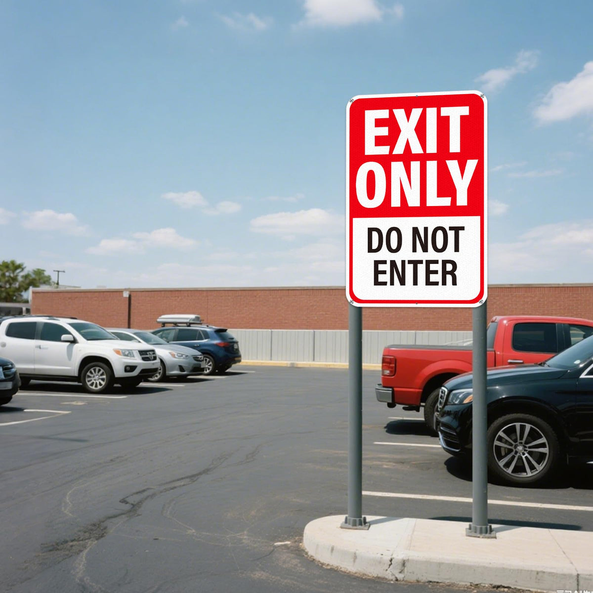 2Pack Exit Only Do Not Enter Sign 18"×12" Engineer Grade Reflective