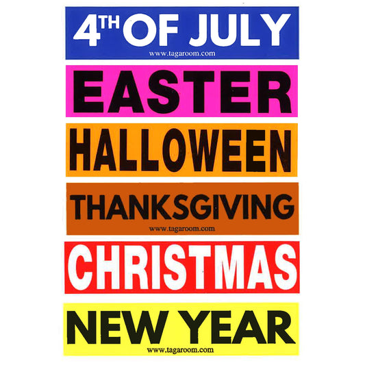 Tag-A-Room Holiday Color Coded Label Multi Pack (Multi Holiday)