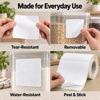 4" x 4" Large Blank Writable Label Stickers Roll 200 Pcs