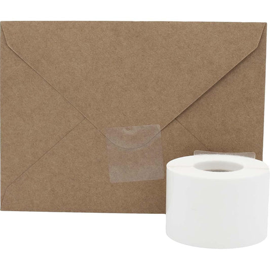 Ultra Clear Retail Wafer Seals for Mailing Packaging 1.5 Inch 500 Adhesive Stickers