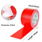 BOMEI PACK 3 Inch Red Duct Tape Waterproof,Heavy Duty,3 Inch x 35 Yards,9 Mil Industrial Grade Yellow Duct,No Residue,Strong,Flexible and All Weather,Professional for Indoor & Outdoor Use