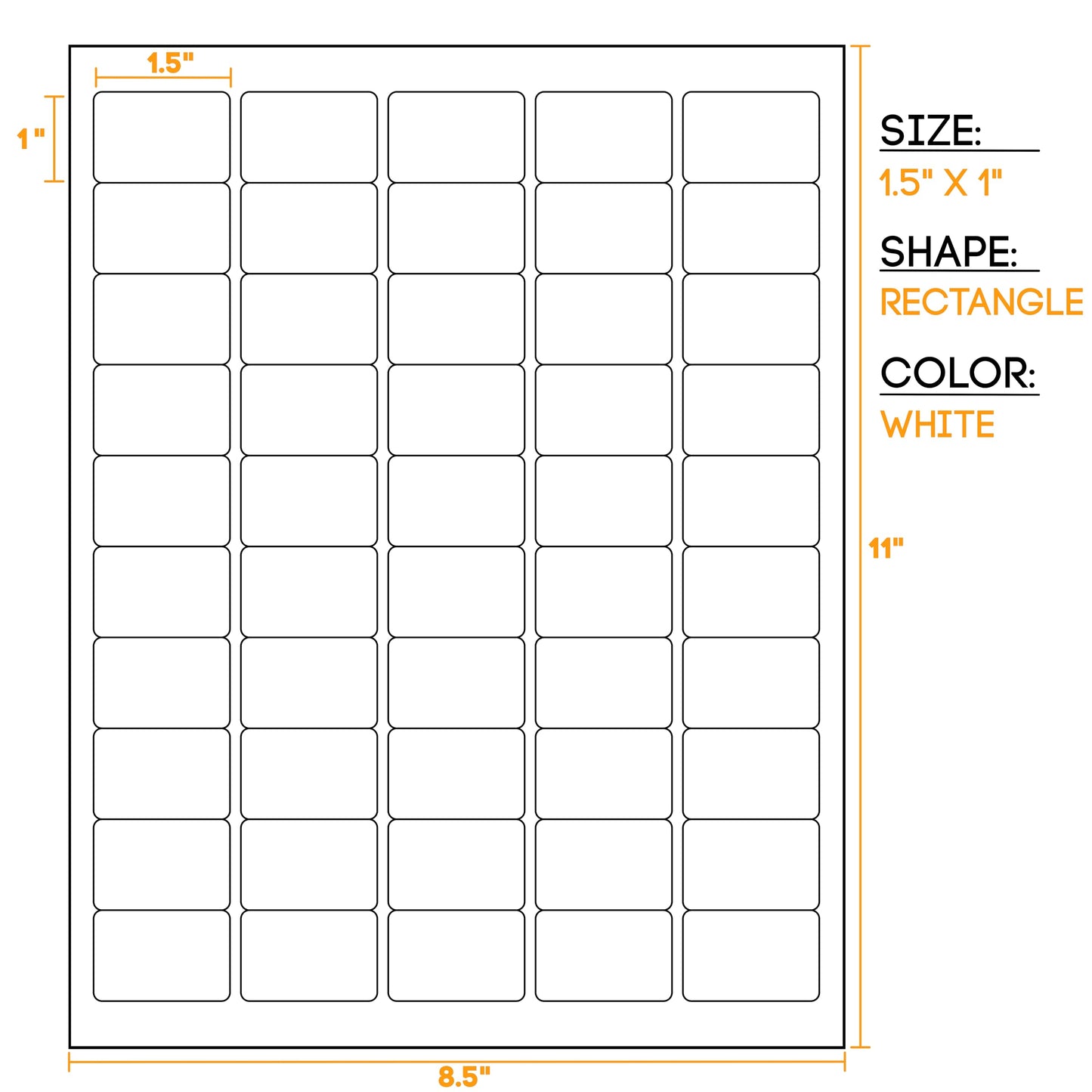 Waterproof Essential Oil Labels, 250 Rectangles, 1.5x1 Inches, Oil Proof, Highly Durable Blank Stickers