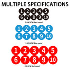 20 PCS Self Adhesive Number Stickers 1-10, 1.4 in Black Anti-Fading Waterproof Vinyl Circle Number Sticker Plastic Consecutive Small Number Stickers for Machine and Fitness Equipment Locker 1.4IN