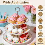 uxcell 1Set Cake Stand Hardware Kit 3 Tier Cupcake Stand Fittings Silver