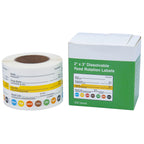 LLIKED 2"x3" Dissolvable Labels 250 Pcs Shelf Life Food Rotation Use by