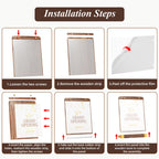 PPH-Sisy 4 Pack Acrylic Sign Holders 4x6 with Wood Base, Tabletop Display Sign Stand for Menu Flyer Poster, Clear Acrylic Paper Frame for Restaurant Coffee Shop Hotel Office Exhibition 4x6-4 Pack