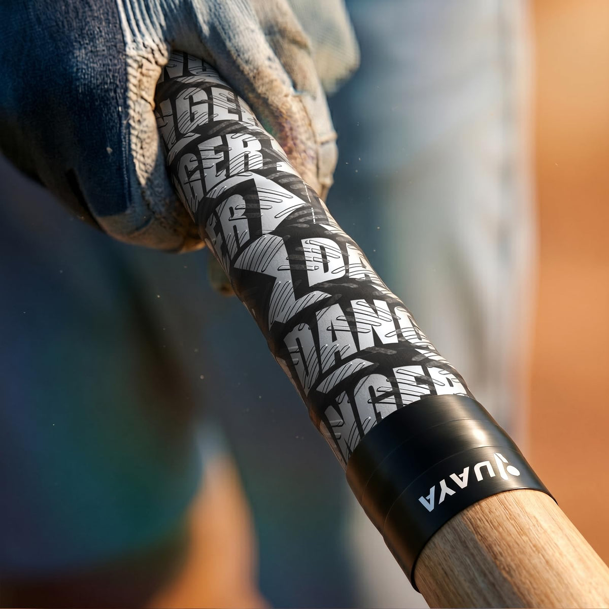 JAYA Bat Grip Tape 2 Pack Mixed Color - 1.1mm Cushioned Full Adhesive | Anti-Slip Sweat-Wicking | Pro-Level Control for Youth Adult Baseball Softball Players Danger