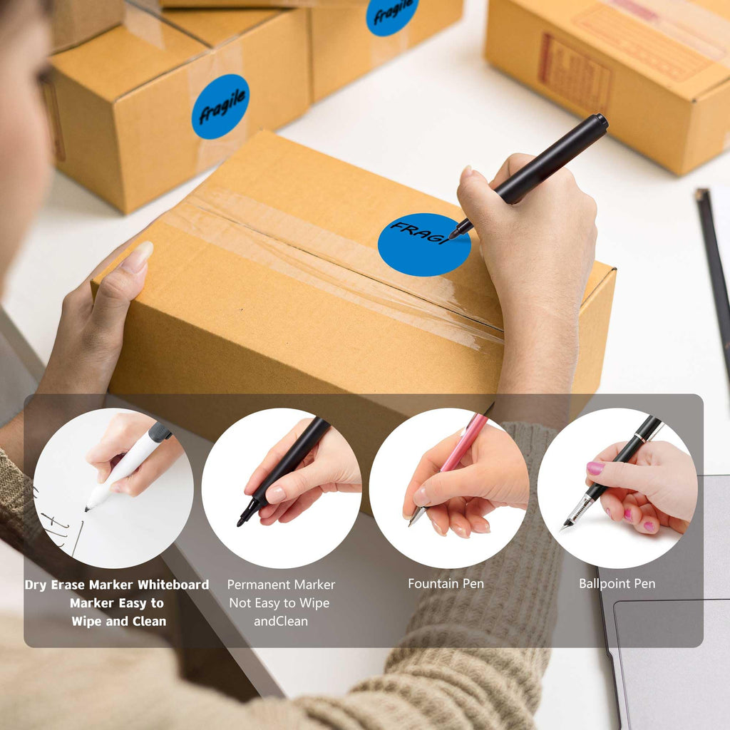 2 inch Round Color-Code Dot Sticker Label, 4 Roll 2000PCS Blue Sticker 4 Rolls-2000PCS