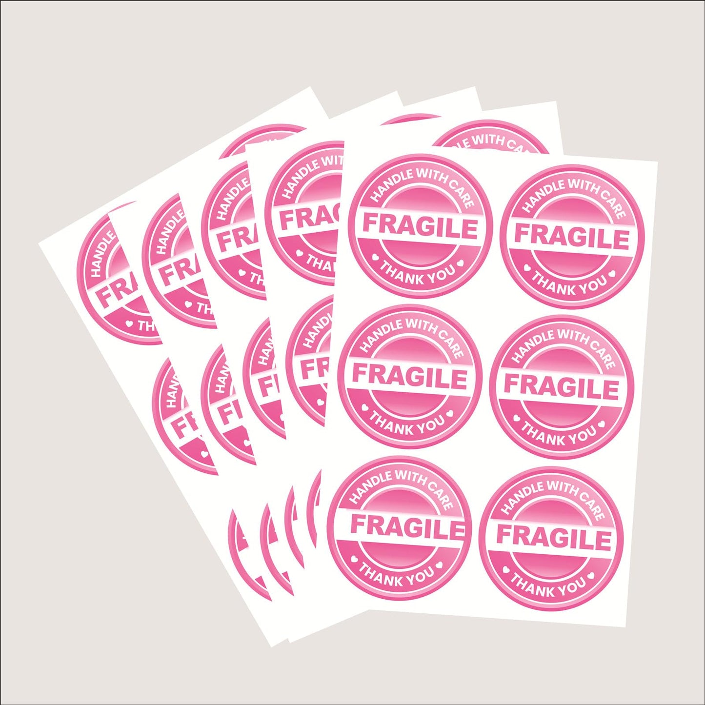 Fragile Sticker,2inch 300pcs Round Fragile Handle with Care Thank You Sticker for Shipping