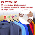 PATIKIL Clothing Size Stickers 1 Inch XL Size T-Shirt Labels,Black Black