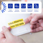 Brother Genuine P-Touch TZe Black Print on White Label Tape (TZeS231), Strong Adhesive Laminated, ~1/2in x 26.2ft (12mm x 8m), for Select P-Touch Label Makers, Water-Resistant, Extra Strength Black Print on White Extra Strength Tape Pack of 1