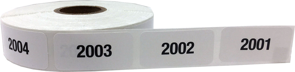 Consecutive Number Labels Bulk Pack Numbers 1 Through 10,000 White/Black .75 x 1.5 Rectangle Small Number Stickers for Inventory