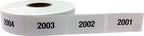 Consecutive Number Labels Bulk Pack Numbers 1 Through 10,000 White/Black .75 x 1.5 Rectangle Small Number Stickers for Inventory