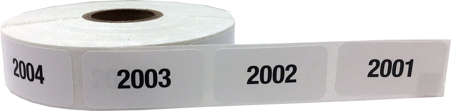 Consecutive Number Labels Bulk Pack Numbers 1 Through 10,000 White/Black .75 x 1.5 Rectangle Small Number Stickers for Inventory