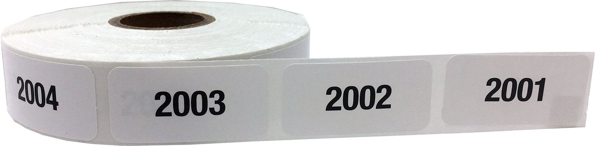 Consecutive Number Labels Bulk Pack Numbers 1 Through 10,000 White/Black .75 x 1.5 Rectangle Small Number Stickers for Inventory
