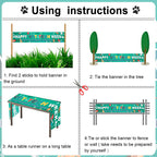 HOWAF Happy Vet Tech Week Banner, Veterinary Technician Appreciation Yard Banner, Dog Cat Paw Print Pet Clinic Outdoor Fence Hanging Sign, Vet Staff Thank You Party Decorations Supplies