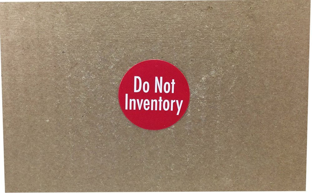 Do Not Inventory Labels Red with White 1.5 Inch Round Circle Dots 500 Adhesive Stickers On A Roll