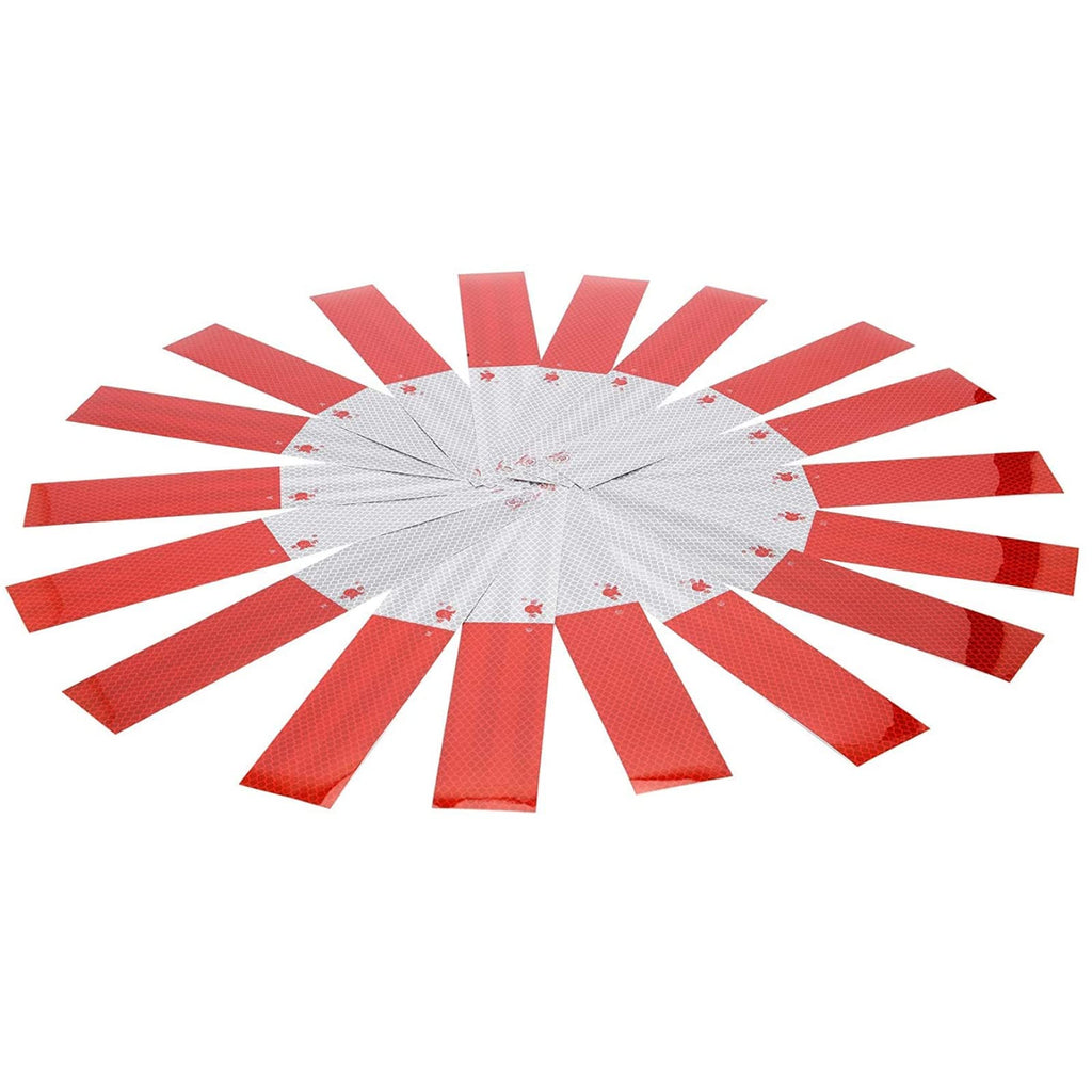 Reflective Tape, 2" × 12" × 20/30 Pack Red/White Self-Adhesive Outdoor Waterproof Safety Caution Warning Reflective Tape Trailer Reflector for Cars, Trucks, Trailers, Boats, Road Signs (20)