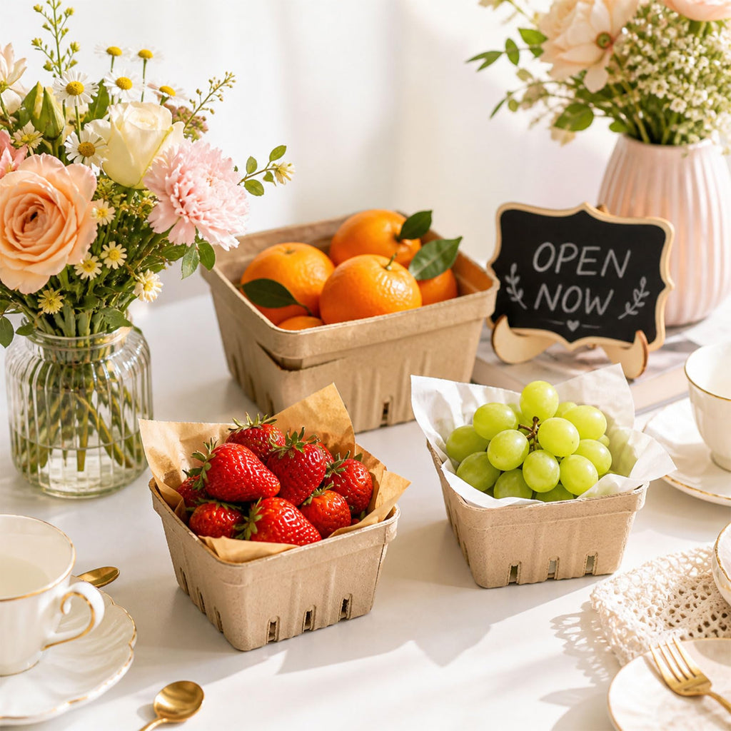 24 Set Farmers Market Decor-Baskets Greaseproof Paper Chalkboard & Marker