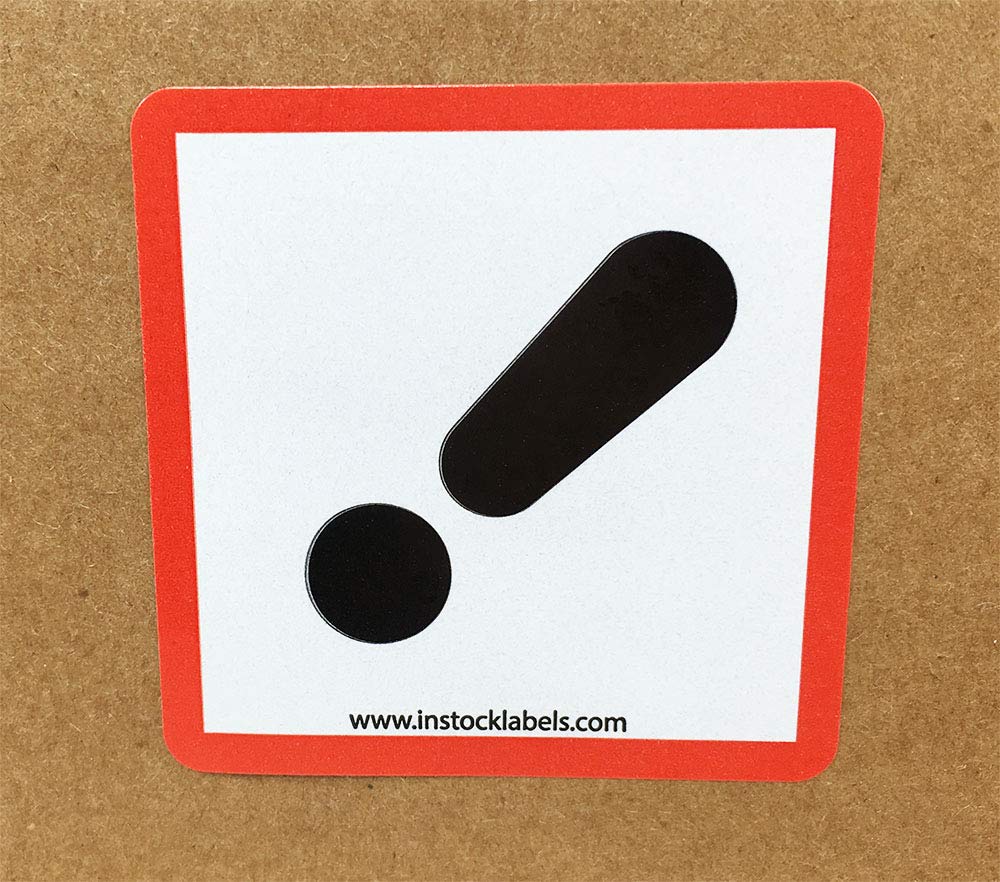 GHS Pictogram Labels Exclamation Mark 2 x 2 Inch Square 500 Adhesive Stickers