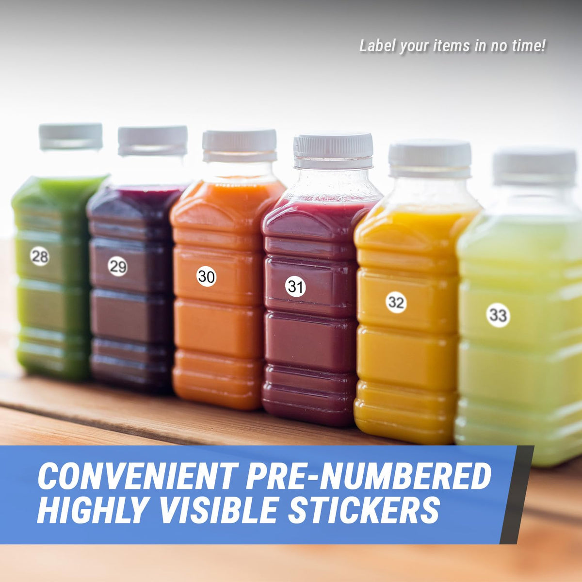 Consecutive Number Stickers 1-100, White, 0.5" Round, 900 Labels 9 Sheets (900 Labels)