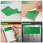 Rectangle Labels 4" × 2" Color Coding Vinyl Stickers Green 60 PCS