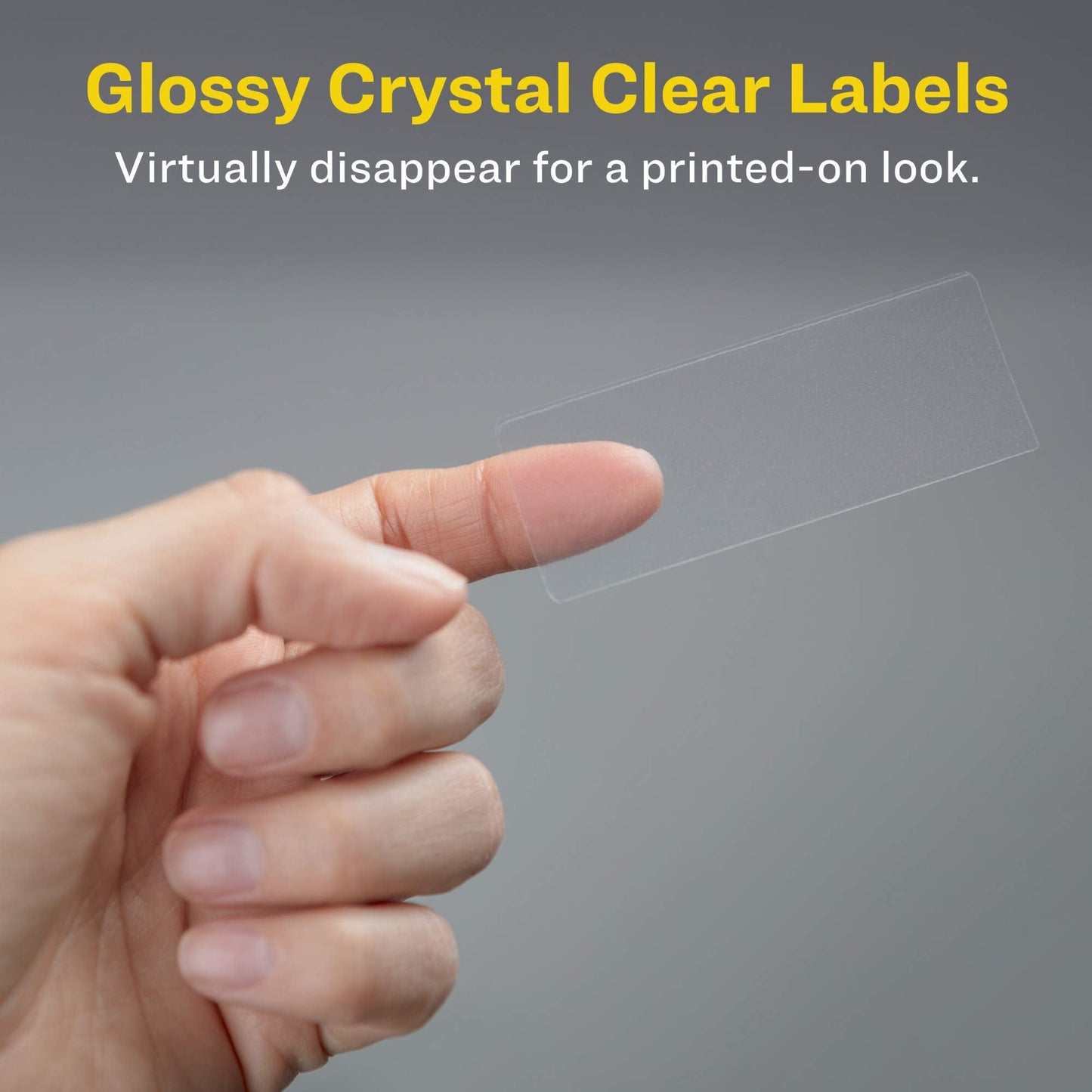 Avery Printable Address Labels with Sure Feed, 1" x 2-5/8", Glossy Clear, 300 Blank Mailing Labels for Laser and Inkjet Printers (6521) 1" x 2-5/8" 300 Labels