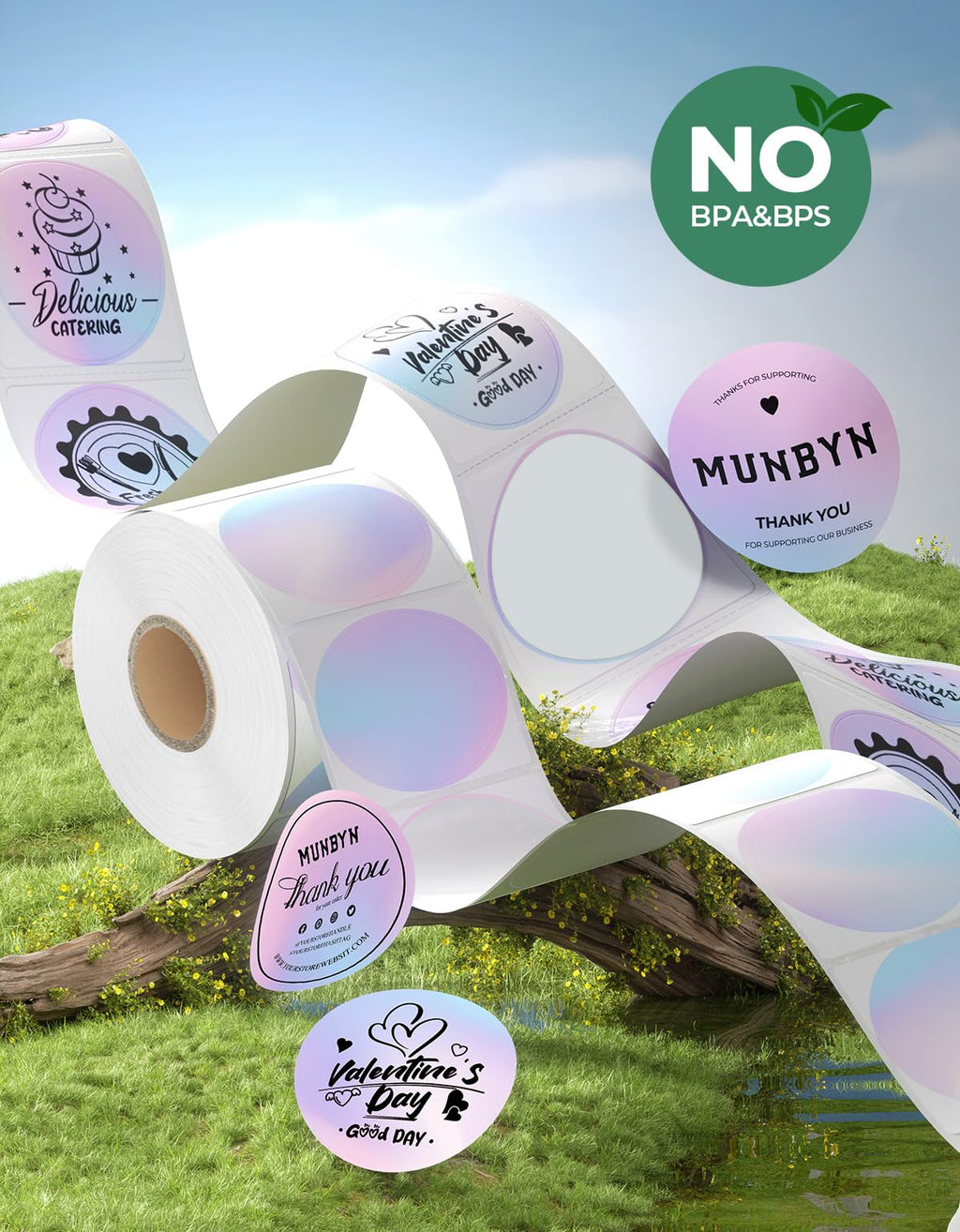 4x2 Direct Thermal Labels+2 Inch Round Thermal Labels