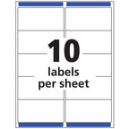 Avery Printable Shipping Labels with Sure Feed, 2" x 4" Customizable Stickers, Matte Clear, 250 Blank Mailing Labels, Great for Mailing, Shipping, and More (8663) 1