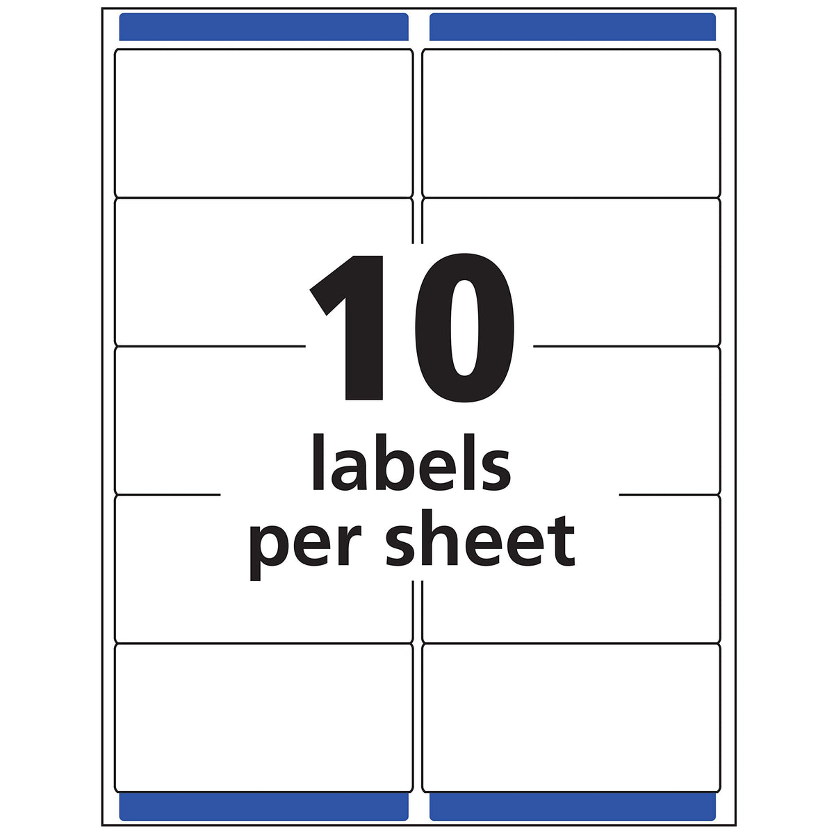 Avery Printable Shipping Labels with Sure Feed, 2" x 4" Customizable Stickers, Matte Clear, 250 Blank Mailing Labels, Great for Mailing, Shipping, and More (8663) 1