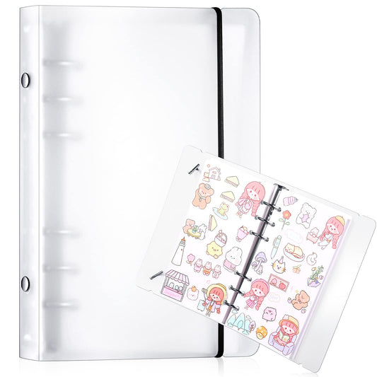 Spakon Sticker Collecting Album Sheets Reusable Book Sticker Collection Accessories for Collection Back to School Gifts, A6/A5(1 Piece,A6) 1